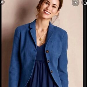 Rare Lands End Canvas blue blazer size 6